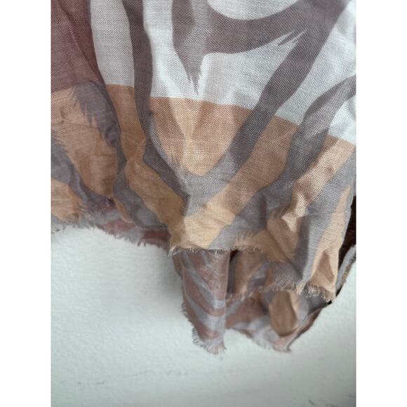 Anna & Ava Cover Up Shawl Top One Size Blush Kimono Tropical Zebra Print Resort - Picture 5 of 11